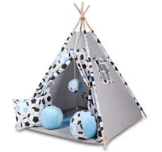 Podložka pod stan Tipi Teepee Wigwam + 4 guličkové vankúše