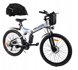 Skladací elektrobicykel MTB 26'' 32KM/H (Elektrobicykel MYATU 4143 biely)