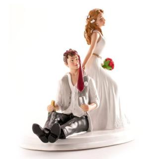 Svatební figurka na dort 14cm opilý ženich (Svatební figurka na dort 14cm opilý ženich)