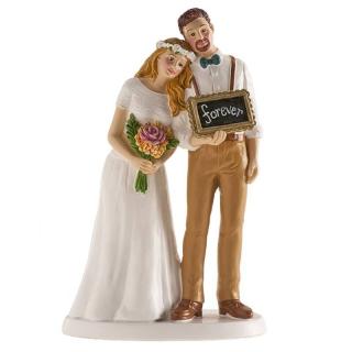 Svatební figurka na dort s nápisem navždy (Svatební figurka na dort s nápisem navždy)