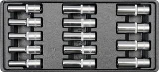 Vložka do zásuvky - kľúče nástrčné hlboké 8-21mm 14ks - YT-5539 (Vložka do zásuvky - kľúče nástrčné hlboké 8-21mm 14ks - YT-5539)