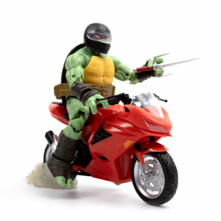 Akčná figúrka Teenage Mutant Ninja Turtles BST AXN - Raphael s motorkou (IDW Comics)