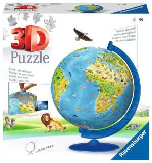 Detský glóbus (anglicky) - 3D puzzle - 180 dielikov