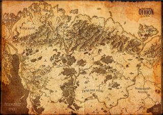 Dračí Hlídka - Mapa světa Domovina - kráľovstvo Othion (A1) (CZ)