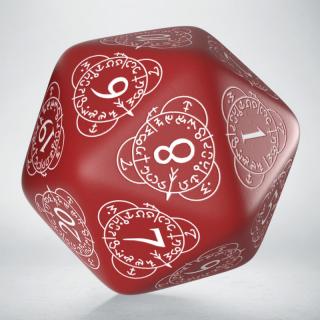 Dvadsaťstenná kocka - červená a biela