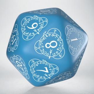 Dvadsaťstenná kocka - modrá a biela