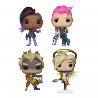 Overwatch - Funko POP! figúrky - Sombra / Zarya / Junkrat / Mercy (Glow)