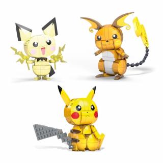 Pokémon - Mega Construx - Stavebnica Wonder Builders Pikachu Evolution Trio