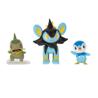 Pokémon - set bojových figúrok (Axew, Luxio, Piplup)