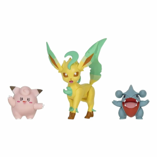 Pokémon - Súprava bojových figúrok (Clefairy, Gible, Leafeon)