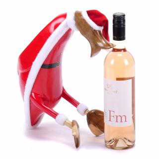 Darčekový stojan na víno vianoce