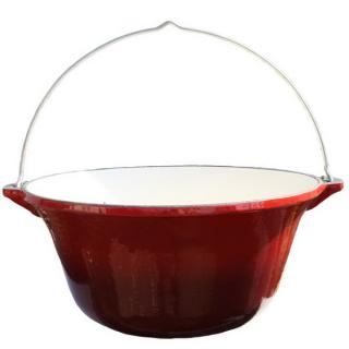 Perfect Cauldron kotlík na guláš liatina, smalt 0,8 cm 10,8 l RED