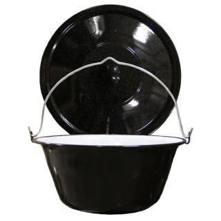 Perfect Cauldron kotlík na guláš smalt 25 l, Perfect Cauldron pokrievka smalt BLACK