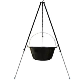 Perfect Cauldron kotlík na guláš smalt 40 l, Perfect Cauldron teleskopická trojnožka 1,2 m - 1,7 m na kotlíky a panvice