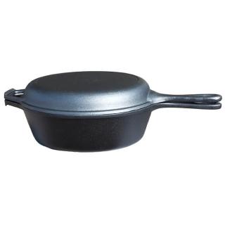 Perfect Cauldron liatinová panvica s liatinovou pokrievkou na grilovanie a pečenie