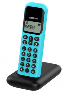 Audioline D285 DECT- Bezdrôtový telefón, modrý  Rozbalené