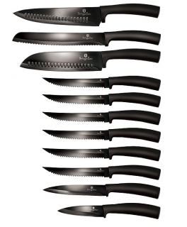 BERLINGERHAUS Sada nožov s nepriľnavým povrchom 11 ks Royal Black Collection  Rozbalené