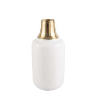 Biela váza s detailom v zlatej farbe PT LIVING Shine  Rozbalené