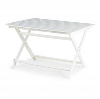 Biely záhradný stôl z akáciového dreva Bonami Essentials Natur, 114 x 88 cm  Rozbalené