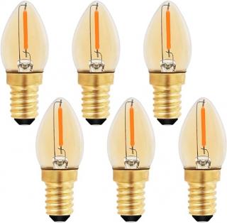 Caldarax - LED žiarovka C7 - E14 - vintage žiarovka - 0,5 W - 6ks