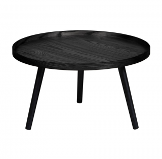 Čierny konferenčný stolík WOOOD Mesa, Ø 60 cm  Rozbalené, kozmetická vada