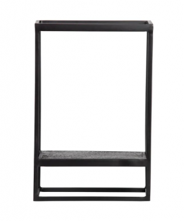 Čierny kovový nástenný stojan 40x60 cm Febe - WOOOD  Rozbalené