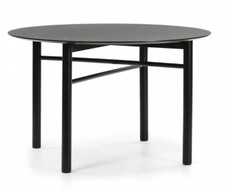 Čierny okrúhly jedálenský stôl Teulat Junco, ø 120 cm  Rozbalené, poškodené.