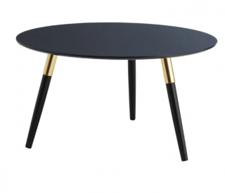 Čierny okrúhly konferenčný stolík ø 80 cm Nostra – Premier Housewares  Rozbalené