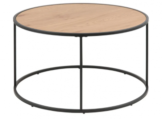 Čierny okrúhly konferenčný stolík ø 80 cm Seaford - Actona  Rozbalené