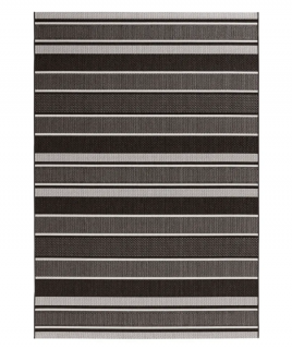 Čierny vonkajší koberec NORTHRUGS Strap, 200 x 290 cm  Rozbalené