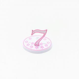 Číslice na tortu plast - bez podstavca - ružová Varianta: 7