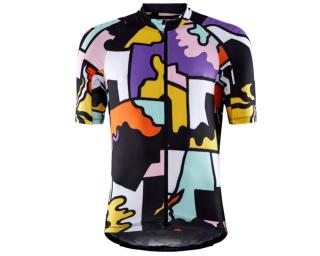 Cyklistický dres, ADV bicykel endur graphic jersey, multi/gum Veľkosť XS-XXL: M