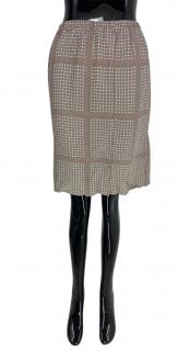 Dámska sukňa, NICE THINGS, svetlo hnedá, s bodkovaným vzorom Veľkosť KONFEKCIA: M