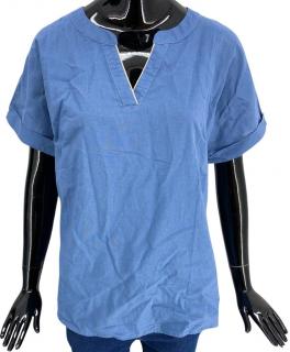 Dámska tunika s krátkym rukávom, SARAH JOHN, bledo modrá farba Veľkosť XS-XXL: XL