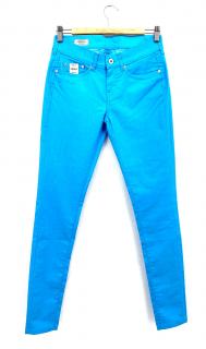 Dámske/dievčenské plátené Skinny fit nohavice Pepe Jeans Pixie, modré Veľkosť NOHAVICE: 28/32