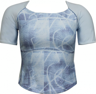 Dámske Gym Cropped tričko NIKE Dri-Fit Aqua 222818 590 Veľkosť XS-XXL: S