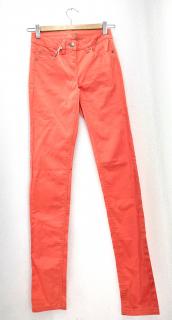 Dámske plátené nohavice LPB - oranžové Veľkosť KONFEKCIA: 34
