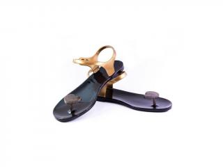 Dámske sandále ZHOELALA - VALENTINE - BLACK GLITTER GRAY (ZL-VT04) Veľkosť OBUV: 37