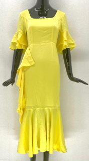 Dámske spoločenské šaty TERIA YABAR - žltá Veľkosť KONFEKCIA: 41