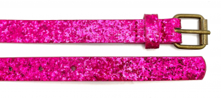 Dámsky/detský opasok s trblietkami CKS - ružová Varianta: Velikost 80