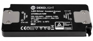 Deko Light FLAT, CC, UT350mA/12W LED driver konštantný prúd 12 W 350 mA 2 - 35 V  Rozbalené