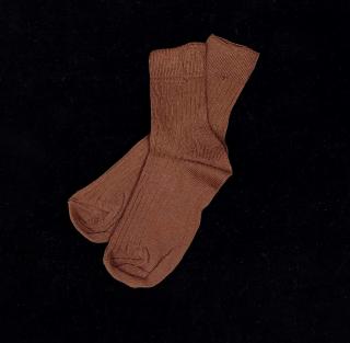 Detské bavlnené ponožky Bapon, 1 pár - vel.15-16, rôzne farby Farba: Hnědá