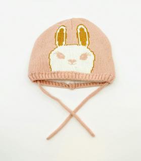 Dievčenská zateplená čiapka s králikom Antonio, rôzne farebné varianty Farba: Světle Růžová