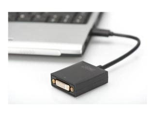 DIGITUS USB 3.0 to DVI Adapter - Externý video adaptér - USB 3.0 - DVI - čierna  Rozbalené
