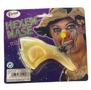 Halloween maska ​​- čarodejnícky nos s LED svetlom