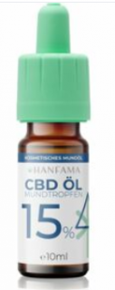 Hanfama CBD Mundtropfen 15% CBD kvapky podporujúce regeneráciu podráždených ďasien 10 ml