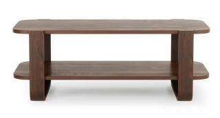 Hnedý konferenčný stolík z eukalyptového dreva 55x109 cm Bellwood – Umbra  Rozbalené