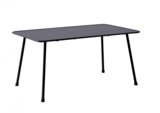 Jedálenský stôl Romee matný čierny kov 80x152 cm  Rozbalené