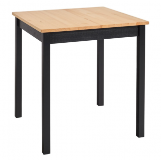 Jedálenský stôl z borovicového dreva s čiernou konštrukciou Bonami Essentials Sydney, 70 x 70 cm  Rozbalené