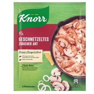 Knorr Fix Geschnetzles koreniaca zmes mäsové rezančeky 36g